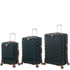 it luggage Indulging Dark Green -Set of 3-Large, Medium & Cabin-28,24,20 inches Expandable Cabin with Padded Laptop Section & Check-in Luggage Hard Case Beautiful Interior 8 Wheel Trolley Bag