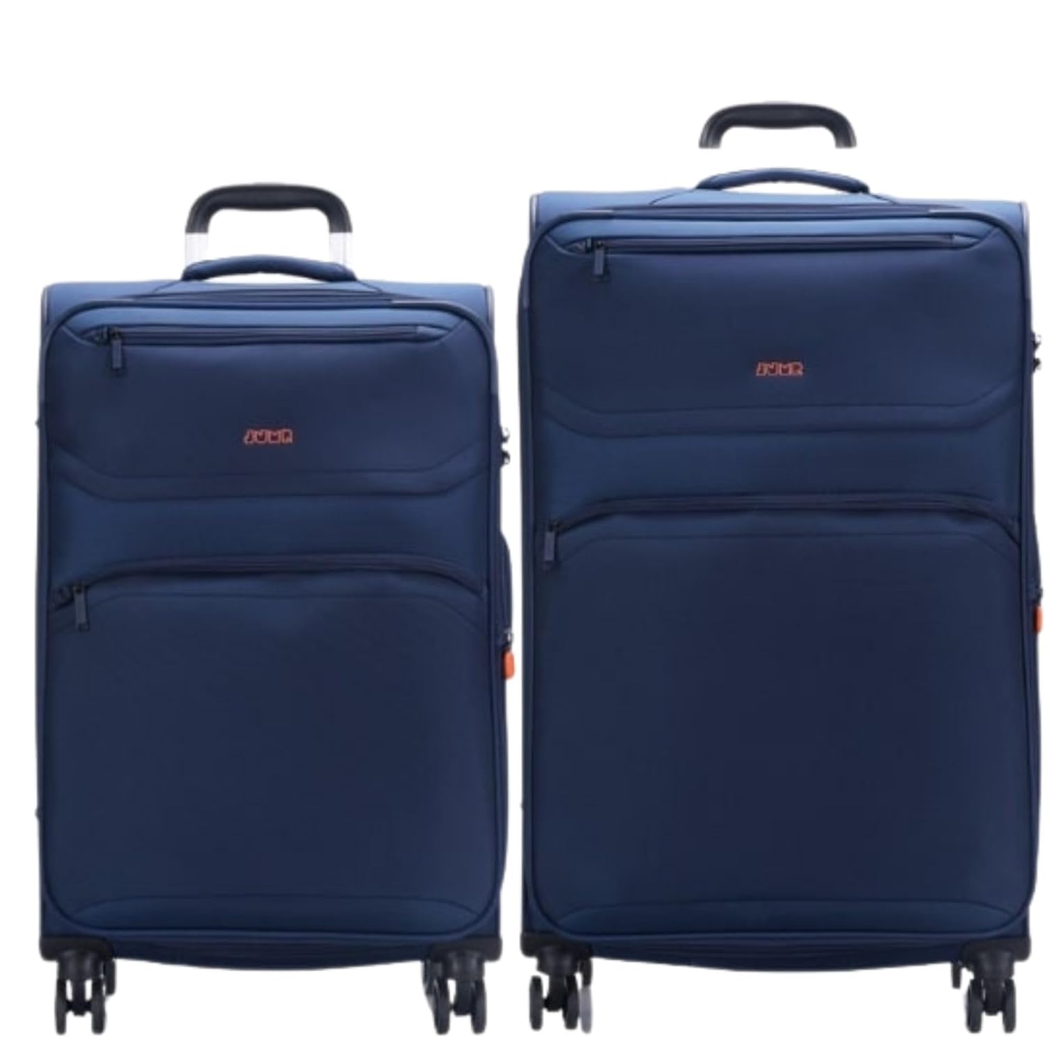 Moorea 2- Set of 2- Navy Blue-Large & Medium-76, 66cm Expandable Softsided Luggage with 8 Wheels and TSA Lock