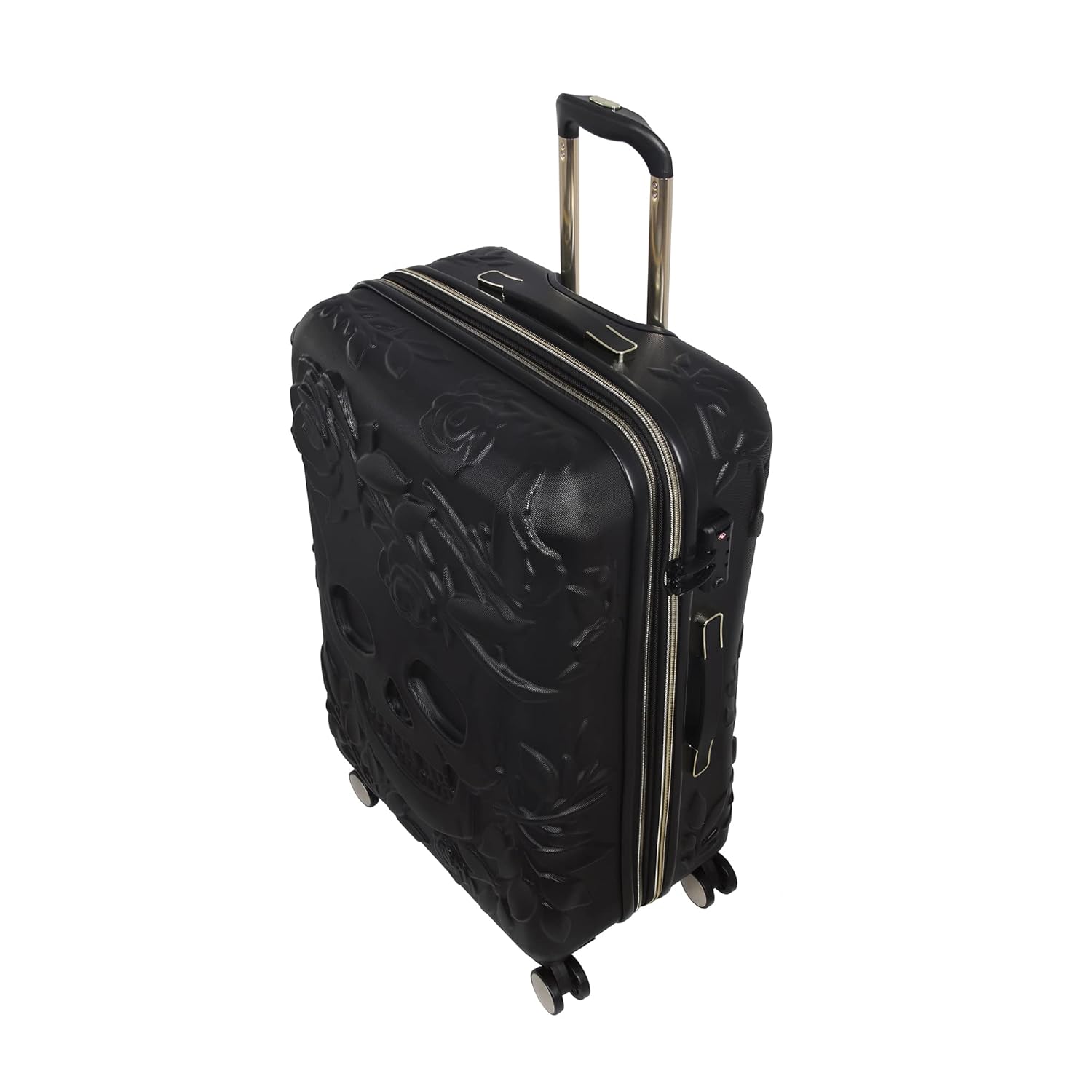 it luggage Skulls II-Black with Gold Highlights Expandable Hardsided with TSA Lock & Wet Pouch Inside 8 Wheel Trolley Bag (LM)