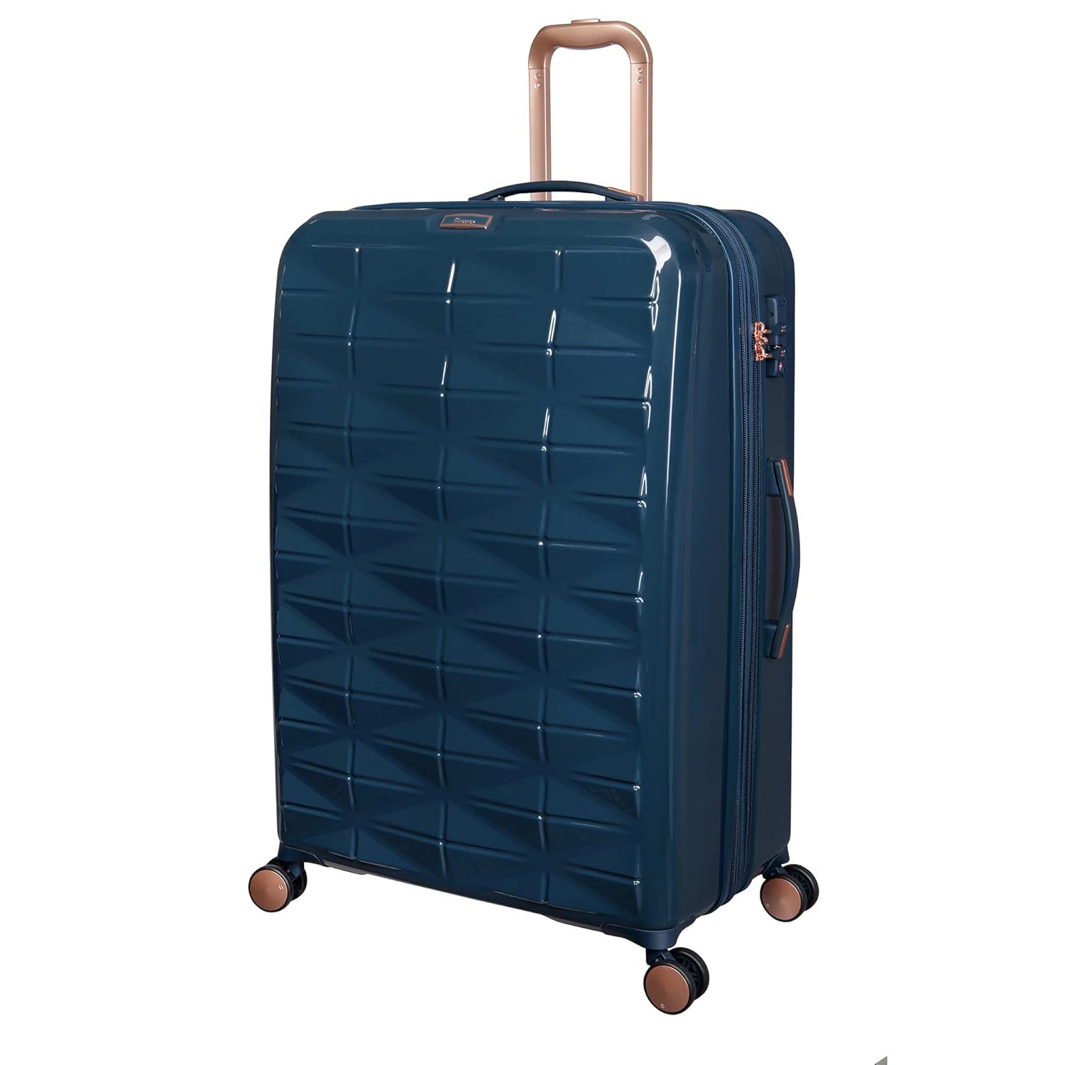 it luggage Certify-Peacock Navy-Set of 2-Large & Medium-28 & 24 inches Expandable PC Hardsided with TSA Lock 8 Wheel Trolley Bag