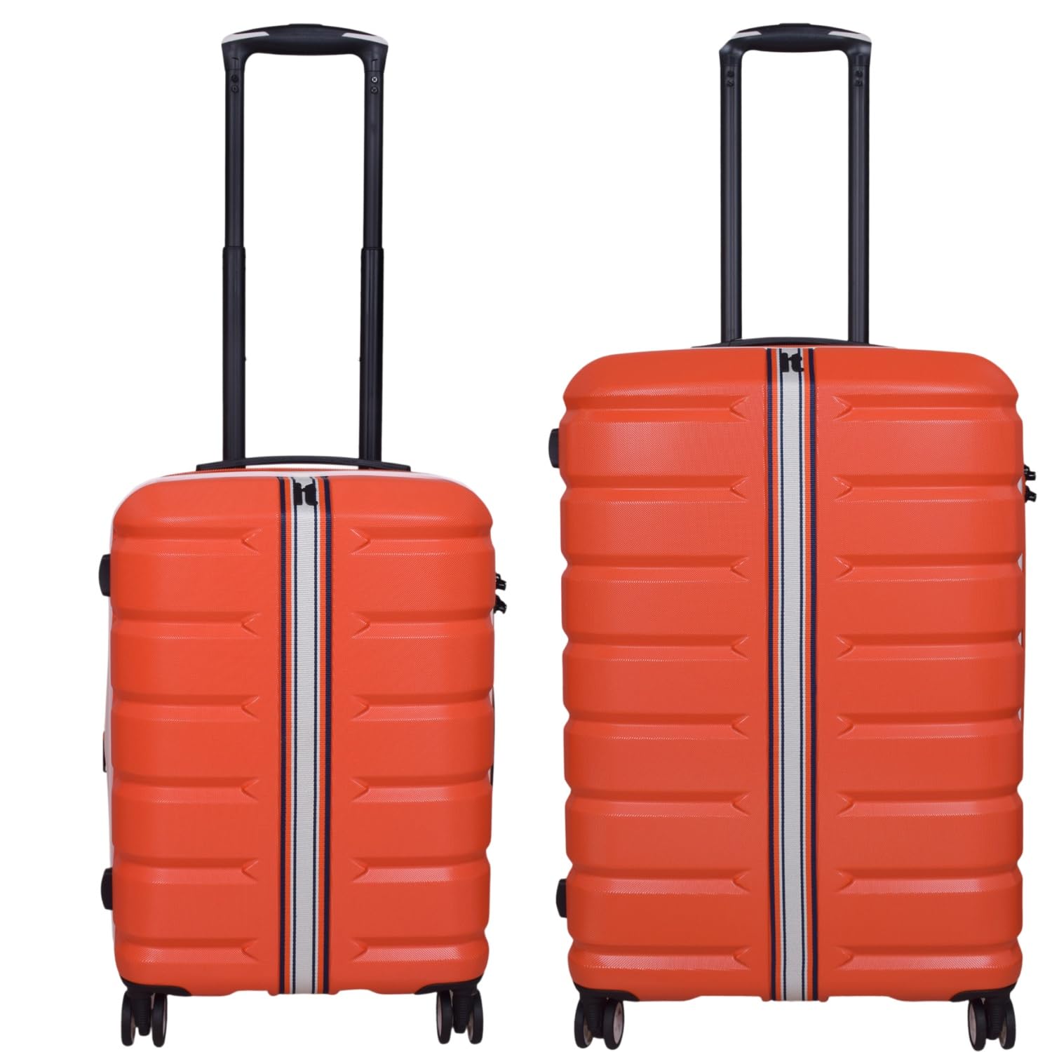 it luggage Intertide Red Set of 2- Medium & Cabin -24 & 20 inches Expandable Polycarbonate Hard Case Check-in & Carry on Luggage TSA Lock 8 Wheel Trolley Bag Water Proof Interior Pocket