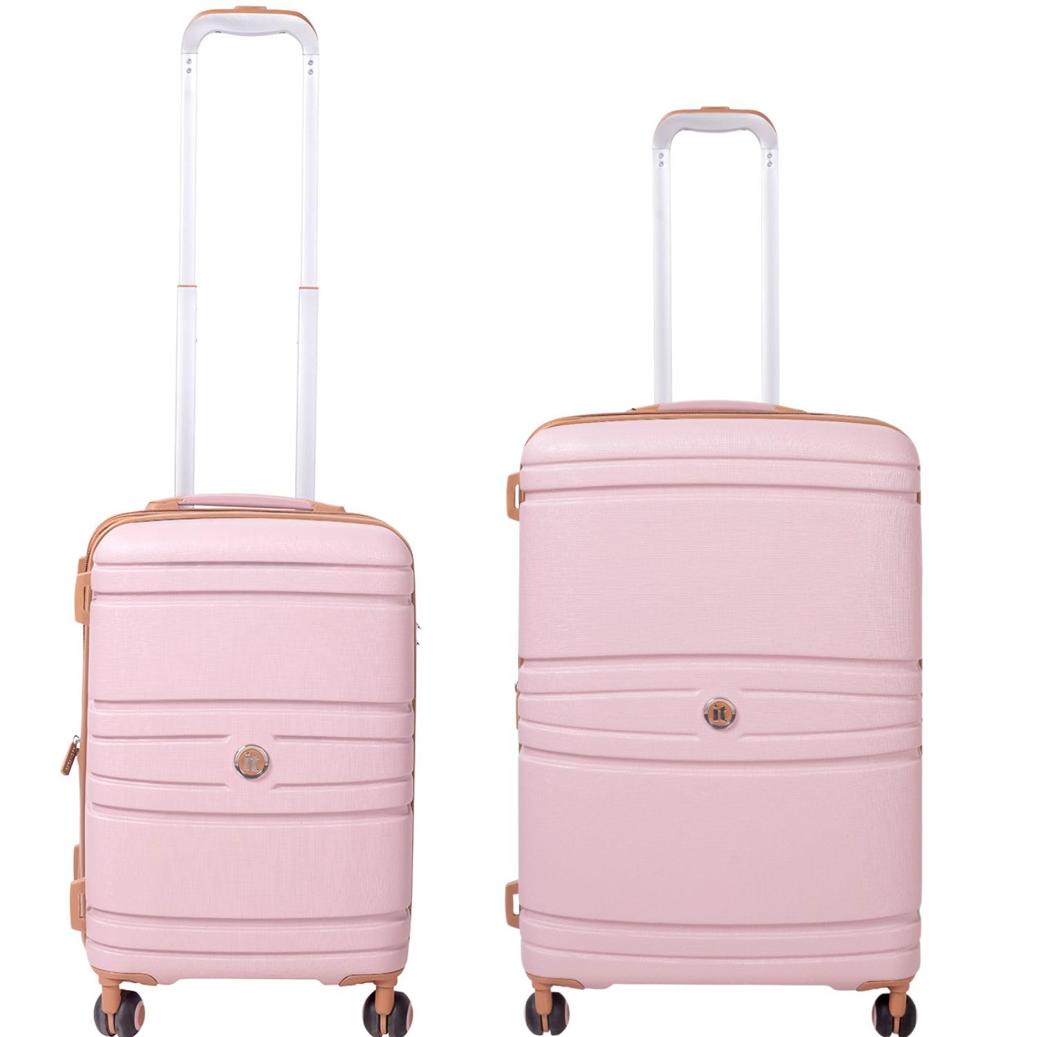 it luggage-Quintessential-Mauve Pink-Set of 2- Medium & Cabin- 24,20 inches Expandable Hard Case Beautiful Interior with Wet Pouch Check-in Luggage 8 Wheel Trolley Bag