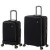 it luggage-Rapidity-Black-Set of 2-24 & 20 inches Cabin with Padded Laptop Section & Medium Expandable Polycarbonate Hard Case 8 Wheel Trolley Bag with TSA Lock & Wet Pouch Inside