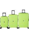 it luggage-Convolved-Blue Lime-Set of 3-Large,Medium & Small-28,24 & 20 inches-Expandable Hardsided Suitcase Travel Bag 8 Wheel Trolley Bag with Wet Pouch & TSA Lock-80cm,70cm,54cm