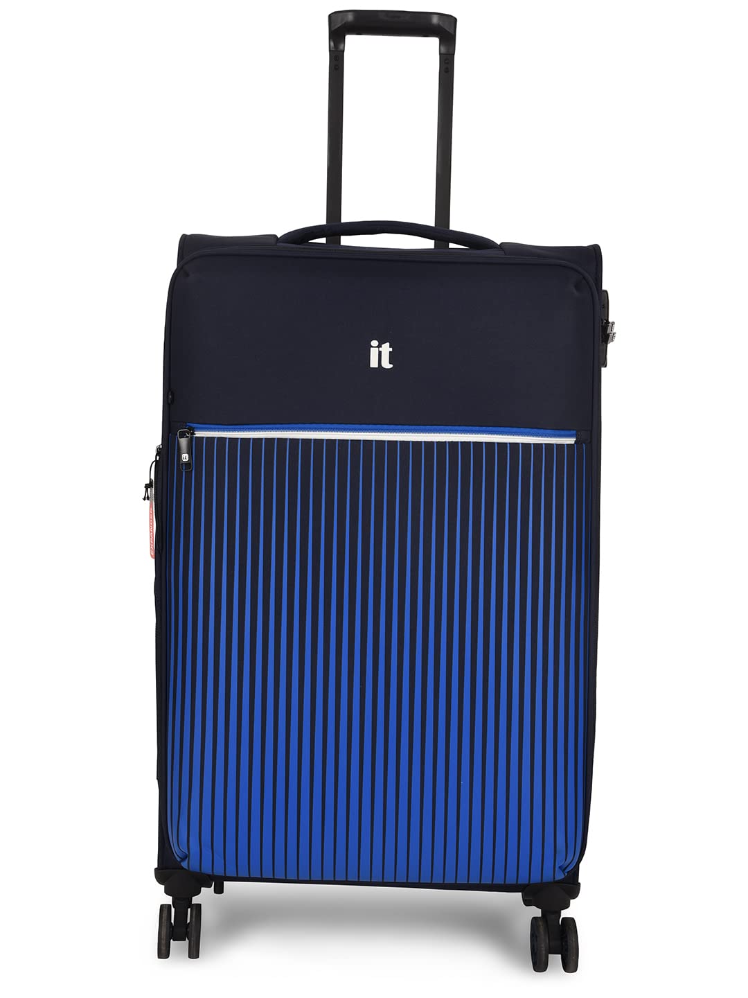 it luggage The Lite Set- Blue- of 2- Large & Cabin-28 & 20 inches Expandable Softsided with TSA Lock 8 Wheel Trolley Bag
