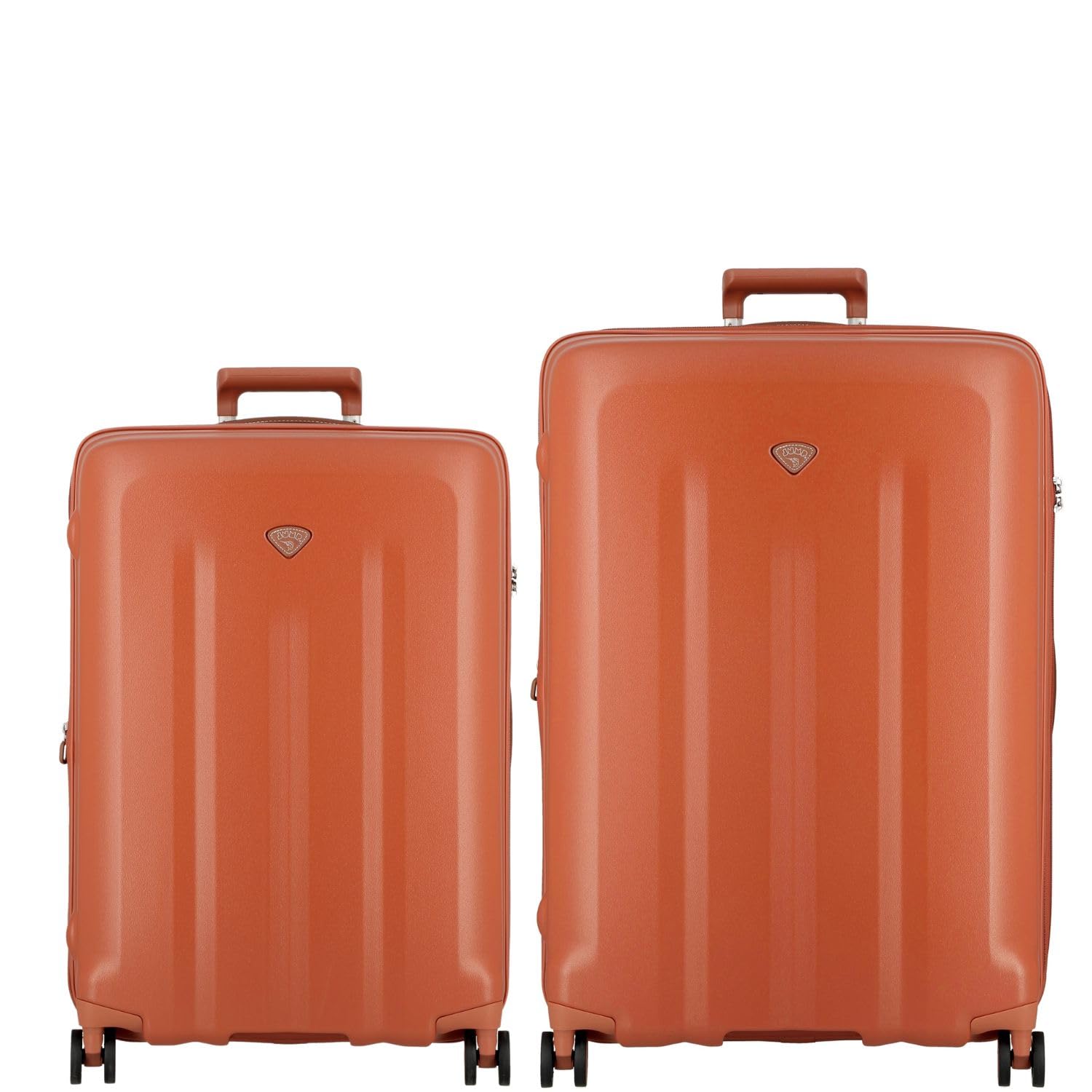 Uppsala Rigid-Terracota-Set of 2-Large & Medium -76, 69 cm Expandable Hardsided 8 Wheel Luggage with TSA Lock, Anti-Theft Zipper, Name Tag and Luggage Cover