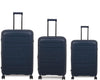 it luggage EcoTough Blue Set of 3-Large, Medium & Cabin-20,24,28 inches Expandable Eco-Friendly Polypropylene Hardsided with TSA Lock & Wet Pouch Inside 8 Wheel Trolley Bag