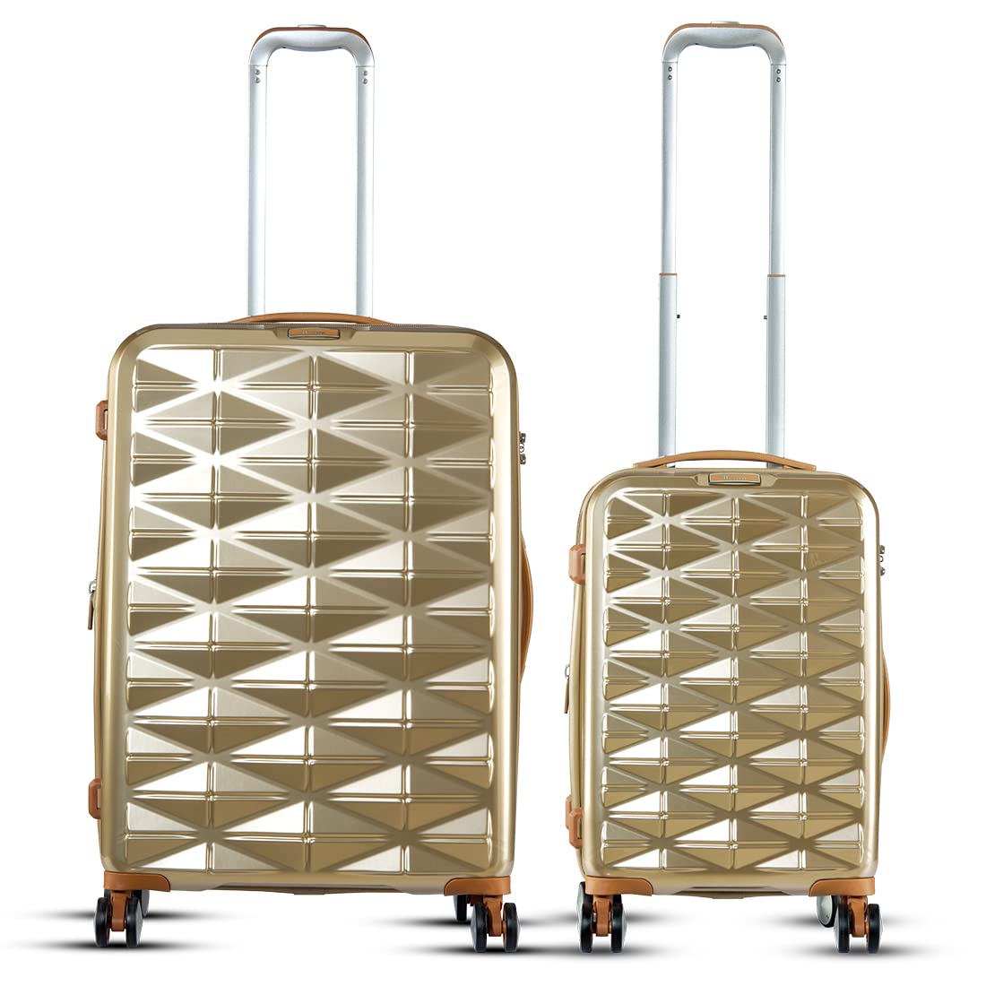 it luggage Certify Set of 2- Medium & Cabin-24 & 20 inches Expandable PC Hardsided with TSA Lock 8 Wheel Trolley Bag