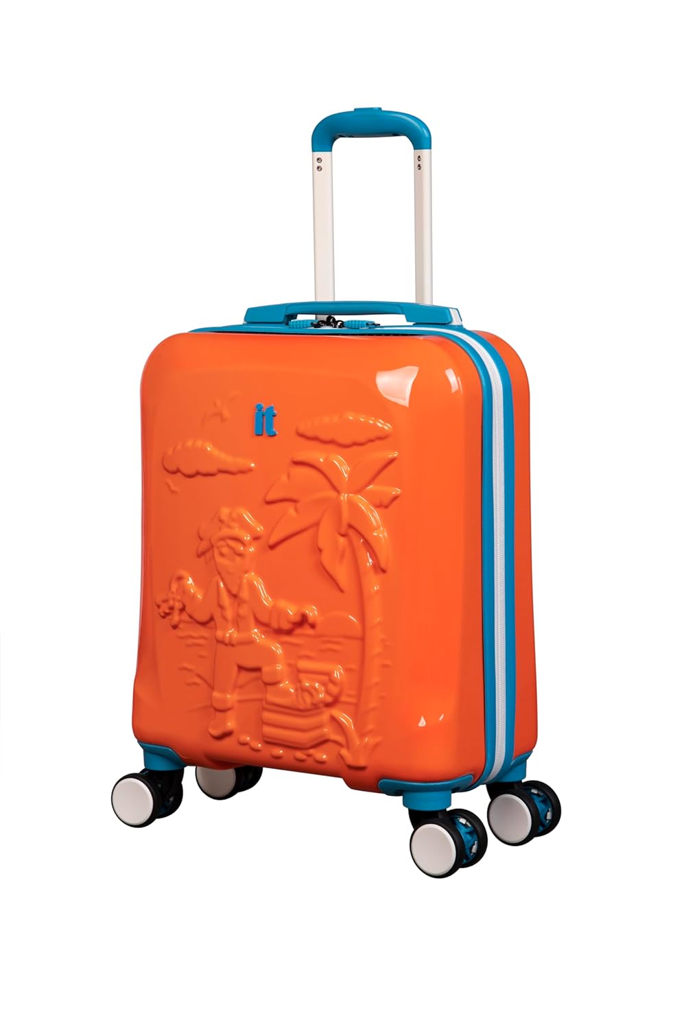 it luggage-Treasure Trove-Turmeric Yellow-Underseater-18 inches-Kids Luggage- Hard case- PC-Travel Bag-8 Wheel Trolley Bag