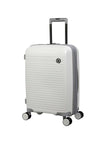 it luggage Spontaneous White Cabin-20 inches Carry-on Luggage Expandable Anti-Theft Zipper Polypropylene Hardsided with TSA Lock 8 Wheel Trolley Bag