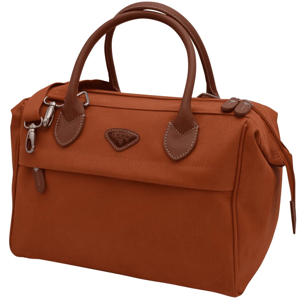 JUMP Uppsala Beauty Doctor Vanity Bag-Terracota-Cabin-32 cms Polysuede Material with Leather Trimmings Carry-on Fashion Cosmetic Travel Bag