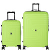 it luggage-Convolved-Blue Lime-Set of 2- Large & Cabin-28 & 20 inches-Expandable Hardsided Suitcase Travel Bag 8 Wheel Trolley Bag with Wet Pouch & TSA Lock-80cm,54cm