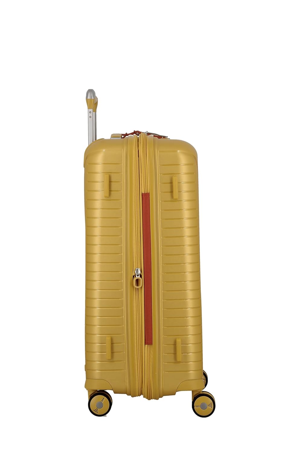 JUMP EVAE- Metallic Yellow-Set of 2-Large & Medium-76,66 cm Expandable Hardsided 8 Wheel Luggage with TSA Lock, Shoe Pouch, Wet Pouch, Laundry Bag and Silicone Name tag