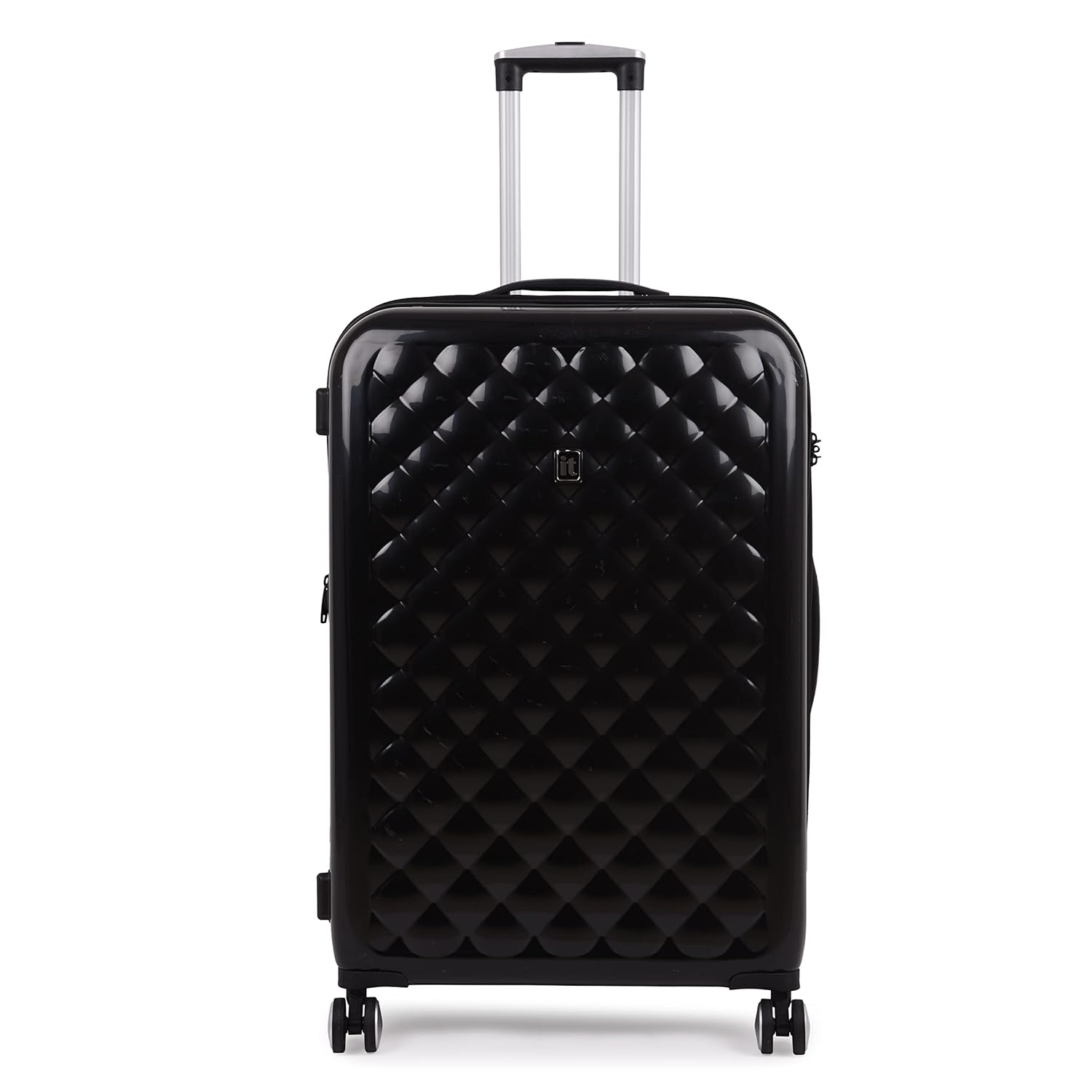 it luggage Fashionista Glossy Black Large-28 inches Expandable PC Hardsided with TSA Lock 8 Wheel Trolley Bag