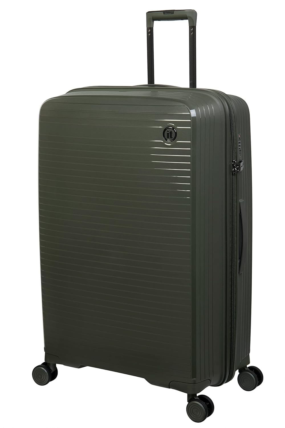 it luggage Spontaneous Olive Set of 2- Large & Cabin-28 & 20 inches Expandable Anti-Theft Zipper Polypropylene Hardsided with TSA Lock 8 Wheel Trolley Bag