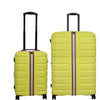 it luggage Intertide Lime Green Set of 2-Large & Cabin-28 &20 inches Expandable Polycarbonate Hard Case Check-in & Carry on Luggage TSA Lock 8 Wheel Trolley Bag Water Proof Interior Pocket