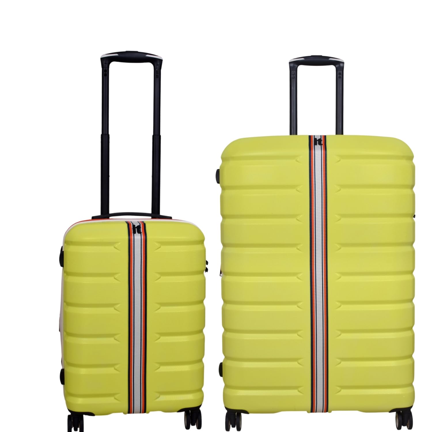 it luggage Intertide Lime Green Set of 2-Large & Cabin-28 &20 inches Expandable Polycarbonate Hard Case Check-in & Carry on Luggage TSA Lock 8 Wheel Trolley Bag Water Proof Interior Pocket