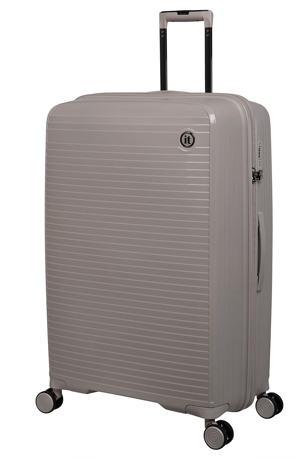 it luggage Spontaneous Feather Grey Set of 2- Large & Cabin-28 & 20 inches Expandable Anti-Theft Zipper Polypropylene Hardsided with TSA Lock 8 Wheel Trolley Bag