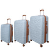 it luggage-Destinations-Pearl Blue-Set of 3-Large, Medium & Cabin-28,24 & 20 inches-Expandable Hardsided Suitcase Travel Bag 8 Wheel Trolley Bag with TSA Lock & Wet Pouch Inside