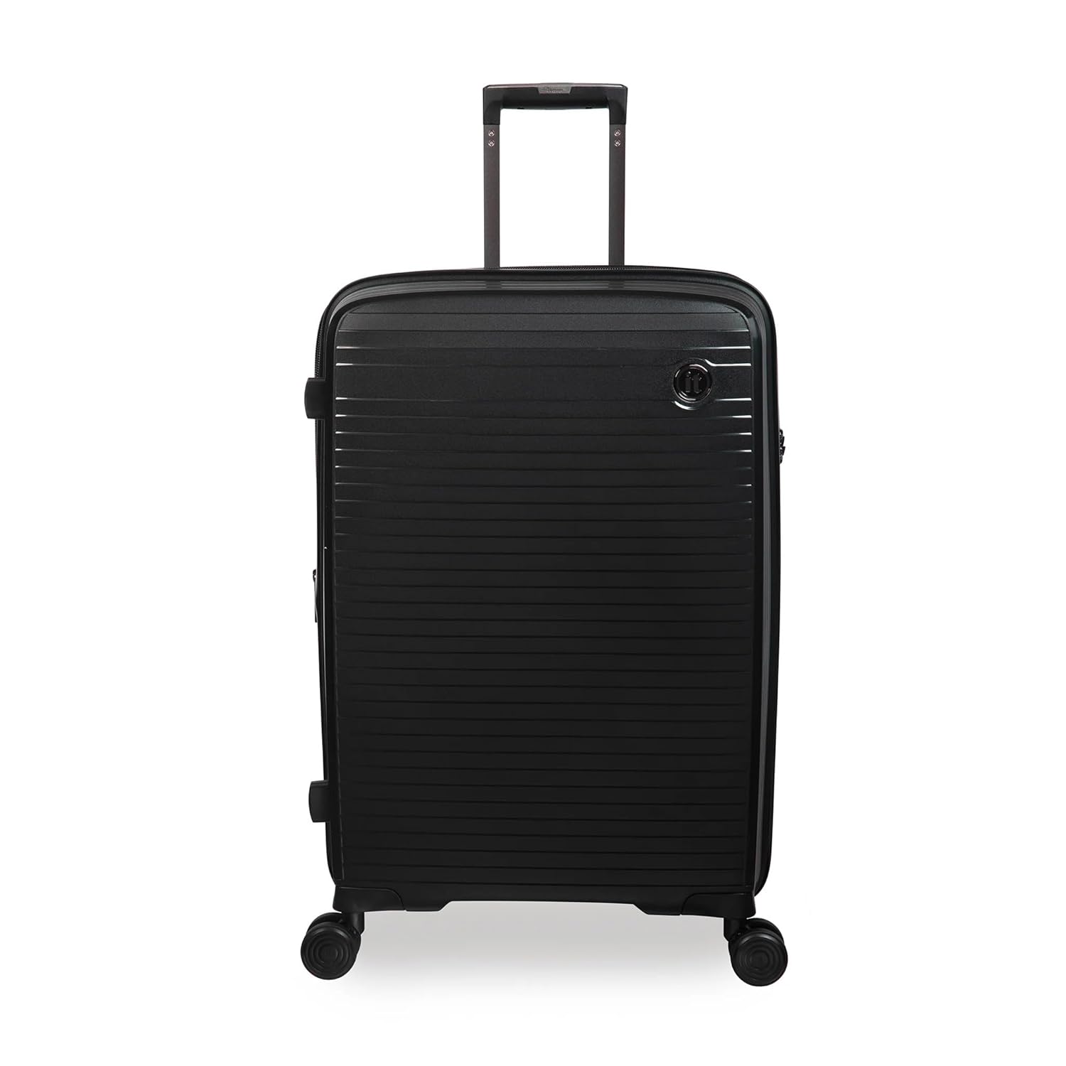 it luggage Spontaneous Black Medium-24 inches Check-in Luggage Expandable Anti-Theft Zipper Polypropylene Hardsided with TSA Lock 8 Wheel Trolley Bag
