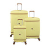 it luggage Illustrious Soft Yellow-Set of 3-Large, Medium, Cabin-28,24 & 20 inches Expandable Check-in Luggage Hard Case Beautiful Interior 8 Wheel Trolley Bag