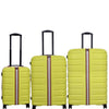 it luggage Intertide Lime Green Set of 3-Large,Medium,Cabin-28,24 & 20 inches Expandable Polycarbonate Hard Case Carry on & Check-in Luggage TSA Lock 8 Wheel Trolley Bag Water Proof Interior Pocket