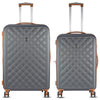 it luggage Fashionista Charcoal Grey- Set of 2- Large & Medium-28 & 24 inches Expandable with TSA Lock & Wet Pouch Inside 8 Wheel Trolley Bag