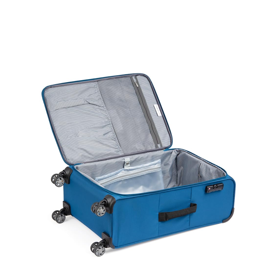 it luggage| World's Lightest Bag| Debonair-Two Tone Blue-Set of 2-Medium & Cabin-70cm & 54cm-Softsided- Fashion Luggage Suitcase |Lightweight Travel Bag|8 Wheel Trolley Bag