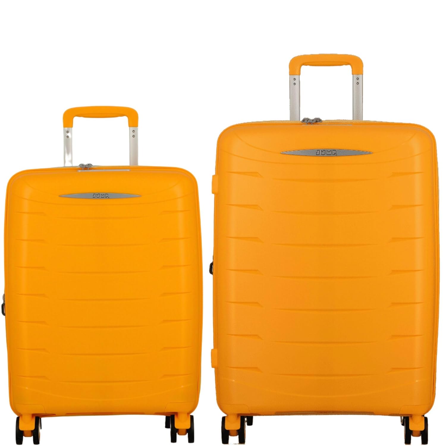 FURANO 2 Set of 2- Yellow-Medium & Cabin-66, 55cm Expandable Hardsided 8 Wheel Luggage with TSA Lock