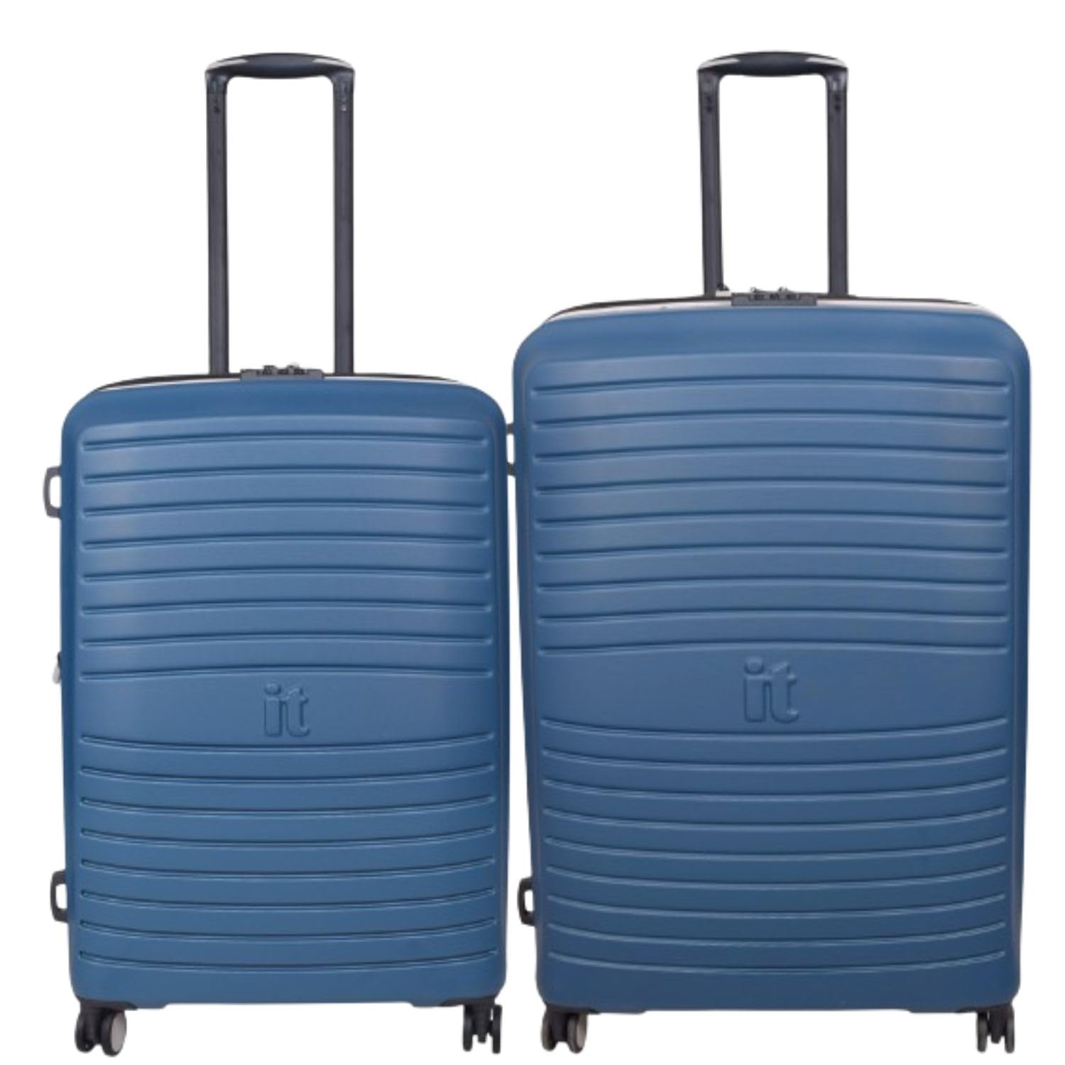 it luggage-Eco-Protect-Teal Blue-Combo- Large & Medium-28 & 24 inches-Expandable -Eco-Friendly -ABS-Hardsided Luggage with TSA Lock -8 Wheel Trolley Bag
