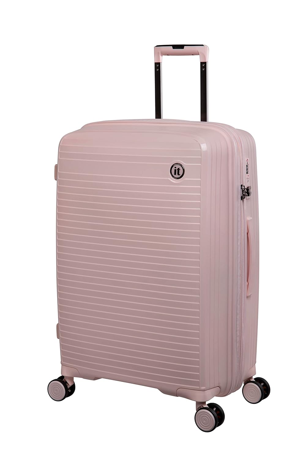 it luggage Spontaneous Soft Pink Set of 2- Medium & Cabin-24 & 20 inches Expandable Anti-Theft Zipper Polypropylene Hardsided with TSA Lock 8 Wheel Trolley Bag