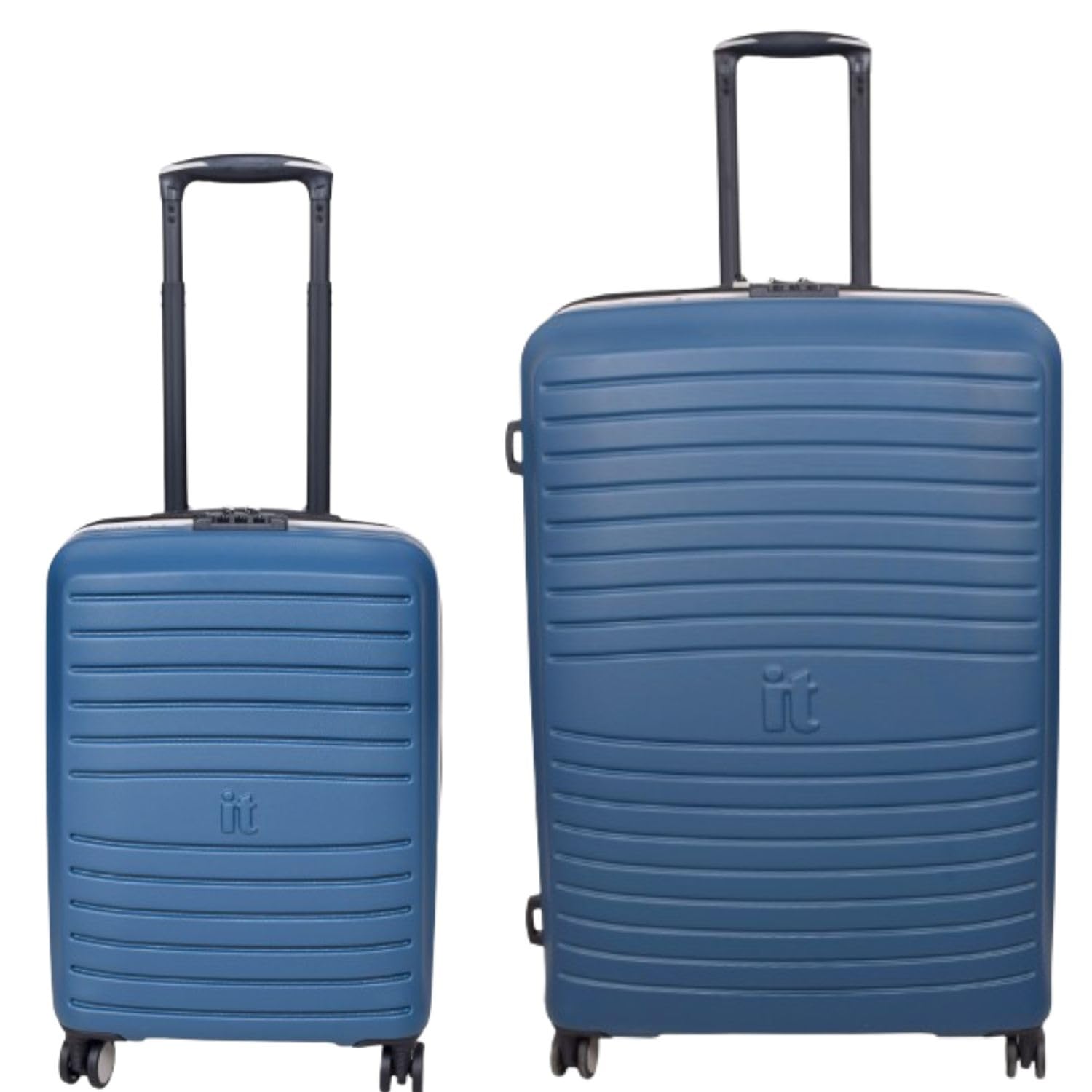 it luggage-Eco-Protect-Teal Blue-Combo-Large & Cabin-28 & 20 inches- Expandable -Carry-on & Check-in Luggage-Eco-Friendly -ABS-Hardsided Luggage with TSA Lock -8 Wheel Trolley Bag