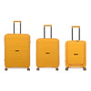 it luggage Momentous Mango Yellow Set of 3-20,24,28 inches Cabin with Padded Laptop Section,Medium & Large Expandable Polypropylene Hardsided with TSA Lock & Wet Pouch Inside 8 Wheel Trolley Bag