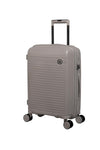 it luggage Spontaneous Feather Grey Cabin-20 inches Expandable Anti-Theft Zipper Polypropylene Hardsided with TSA Lock 8 Wheel Trolley Bag