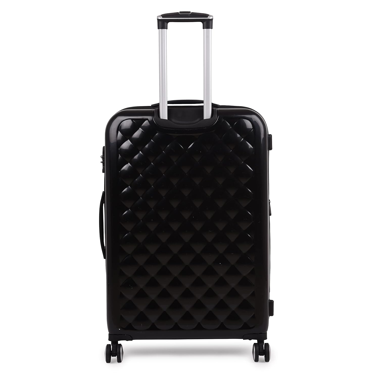 it luggage Fashionista Glossy Black Set of 2-Large & Medium-28 & 24 inches Expandable PC Hardsided with TSA Lock 8 Wheel Trolley Bag