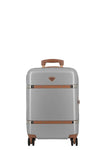 JUMP Cassis RIVIERA-Silver-Cabin-55cm Eco Responsible Expandable Hardsided 8 Wheel Luggage with TSA Lock, Anti-Theft Zipper, Name Tag and Luxury Bag Cover