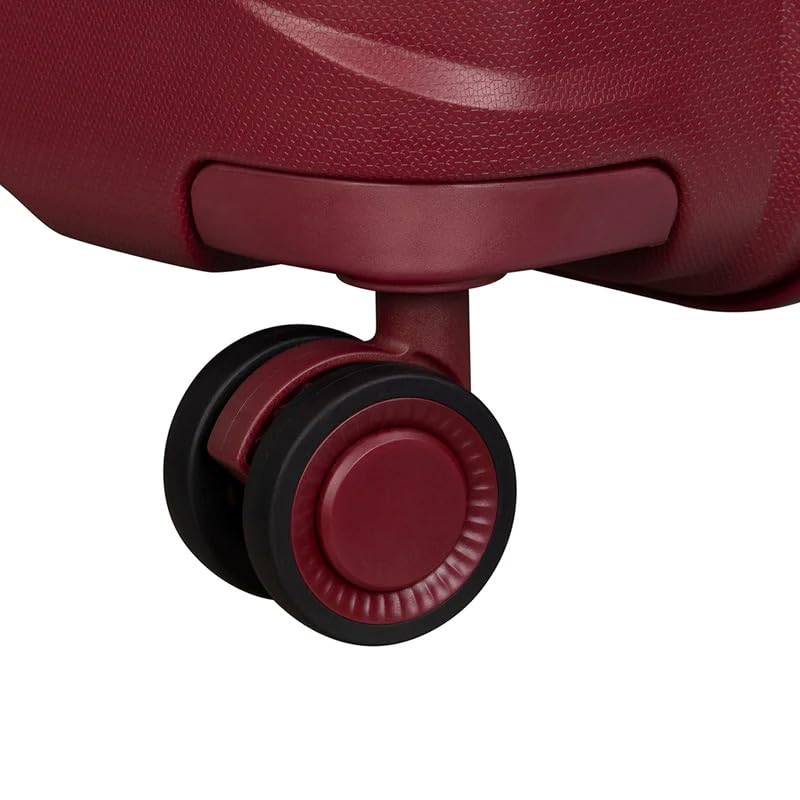 it luggage- Momentous Red PP Hardsided Fashion Luggage Cabin Trolley with Padded Laptop Section with TSA Lock & Wet Pouch Inside 8 Wheel Trolley Bag