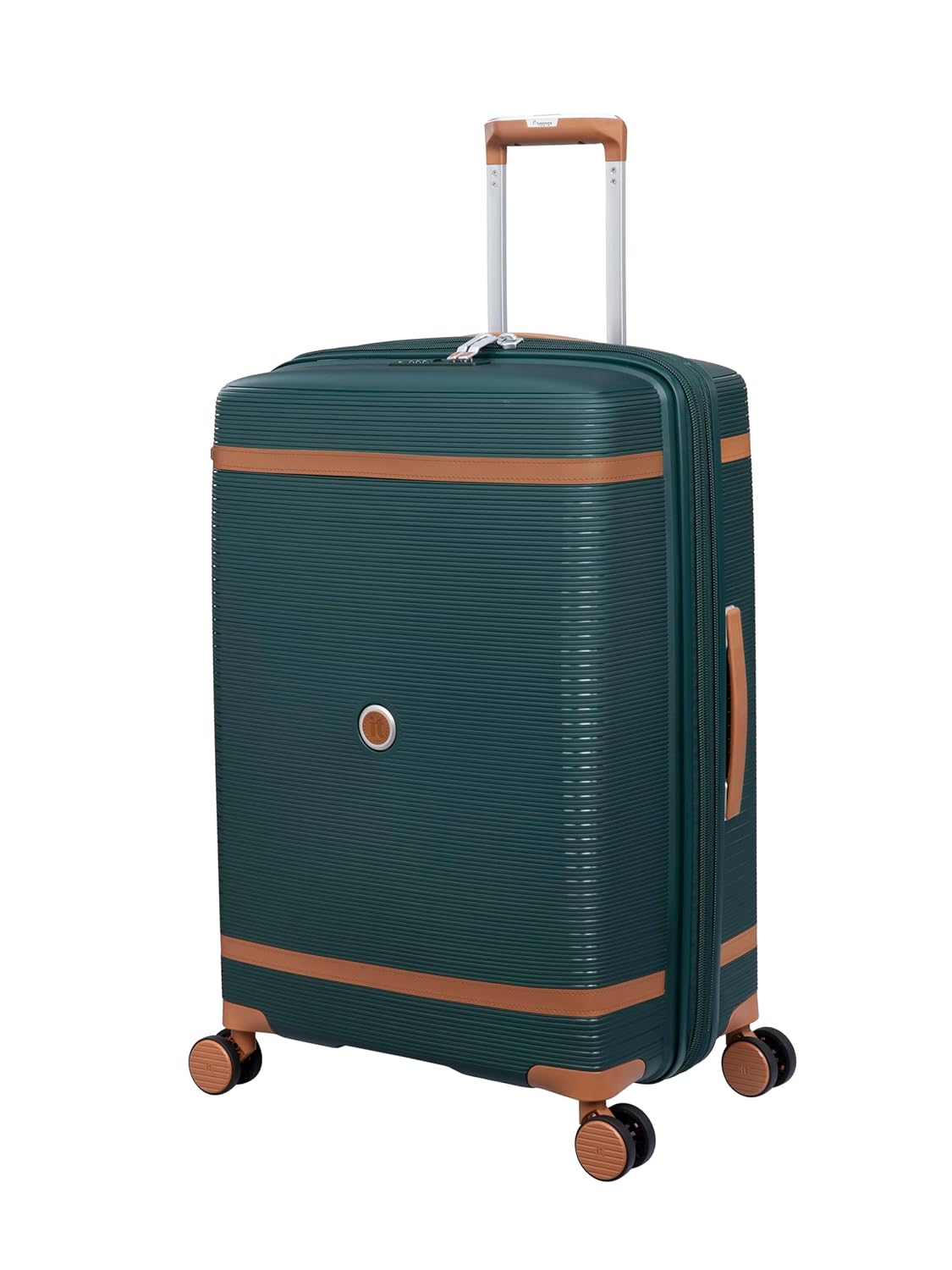 it luggage-Illustrious-Dark Green-24 inches-Medium-Expandable Hard Case Beautiful Interior Check-in Luggage 8 Wheel Trolley Bag