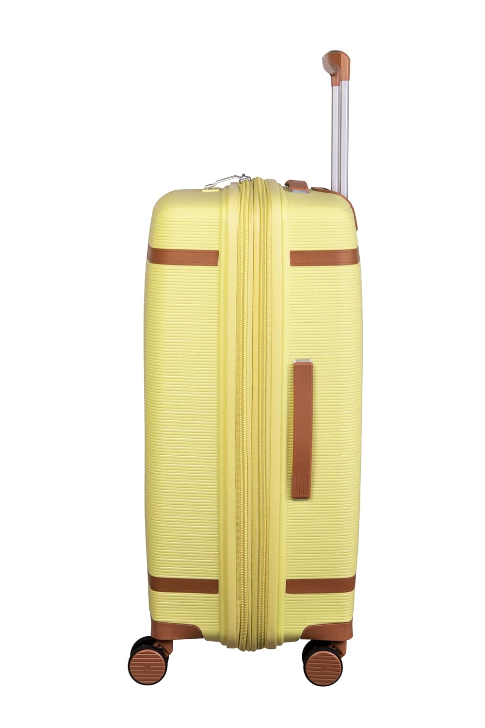 it luggage-Illustrious-Soft Yellow-24 inches-Medium-Expandable Hard Case Beautiful Interior Check-in Luggage 8 Wheel Trolley Bag