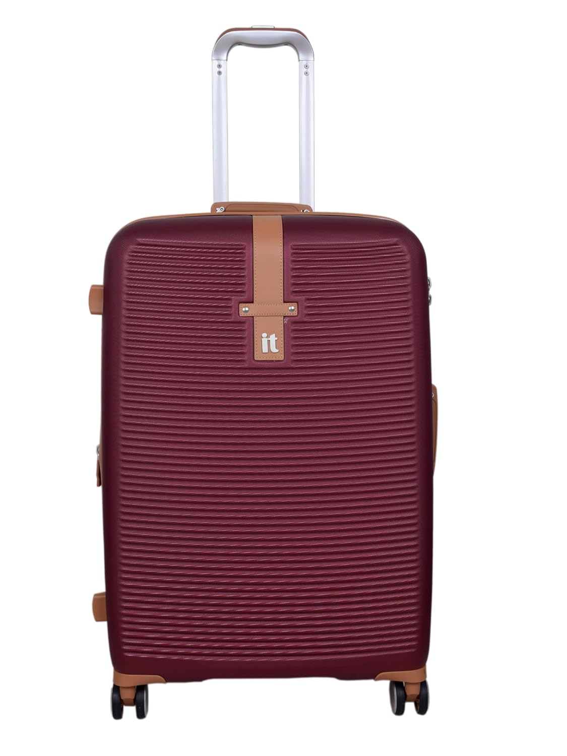it luggage- Shoreside-Burgundy-Medium-24 inches Expandable Hard Case Beautiful Interior with Wet Pouch Check-in Luggage 8 Wheel Trolley Bag