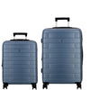 JUMP ESCO-Blue-Set of 2-Medium & Cabin-66,55 cm Expandable Hardsided 8 Wheel Luggage with TSA Lock