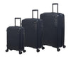 it luggage Spontaneous Blue Set of 3-Large, Medium & Cabin-20,24,28 inches Expandable Anti-Theft Zipper Polypropylene Hardsided with TSA Lock 8 Wheel Trolley Bag
