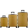 JUMP ESCO -Mustard- Set of 3-Large, Medium, Cabin-76,66,55 cm Expandable Hardsided 8 Wheel Luggage with TSA Lock