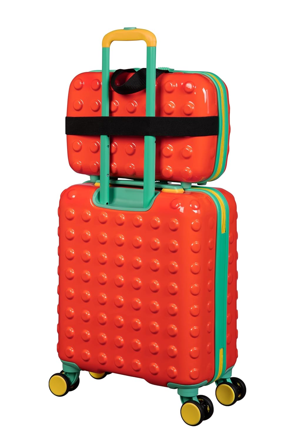 it luggage-Bobble Bloc-Vibrant Orange- Combo -Underseater -18 inches & Handheld Travel case-10 inches-Kids Luggage Hard case-Travel Bag-8 Wheel Trolley Bag