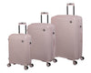 it luggage Spontaneous Soft Pink Set of 3-Large, Medium & Cabin-20,24,28 inches Expandable Anti-Theft Zipper Polypropylene Hardsided with TSA Lock 8 Wheel Trolley Bag
