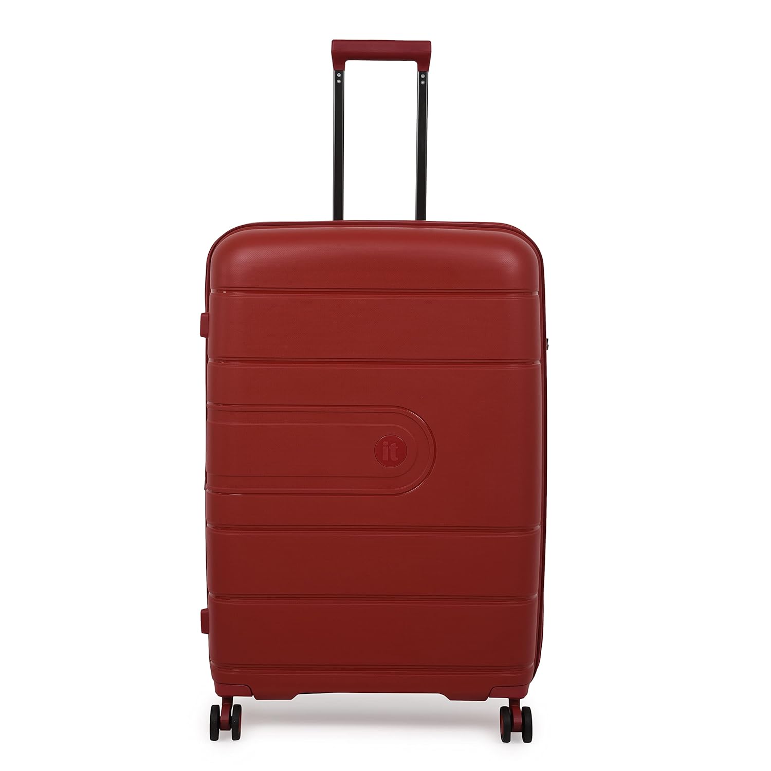 it luggage Eco Tough German Red Set of 3-Large, Medium & Cabin-20,24,28 inches Expandable Eco-Friendly Polypropylene Hardsided with TSA Lock & Wet Pouch Inside 8 Wheel Trolley Bag