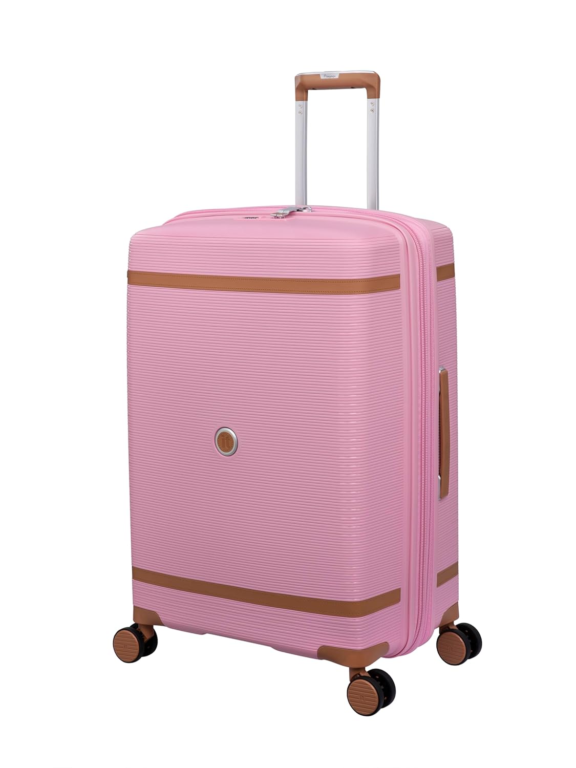 it luggage-Illustrious-Rose Pink-24 inches-Medium-Expandable Hard Case Beautiful Interior Check-in Luggage 8 Wheel Trolley Bag