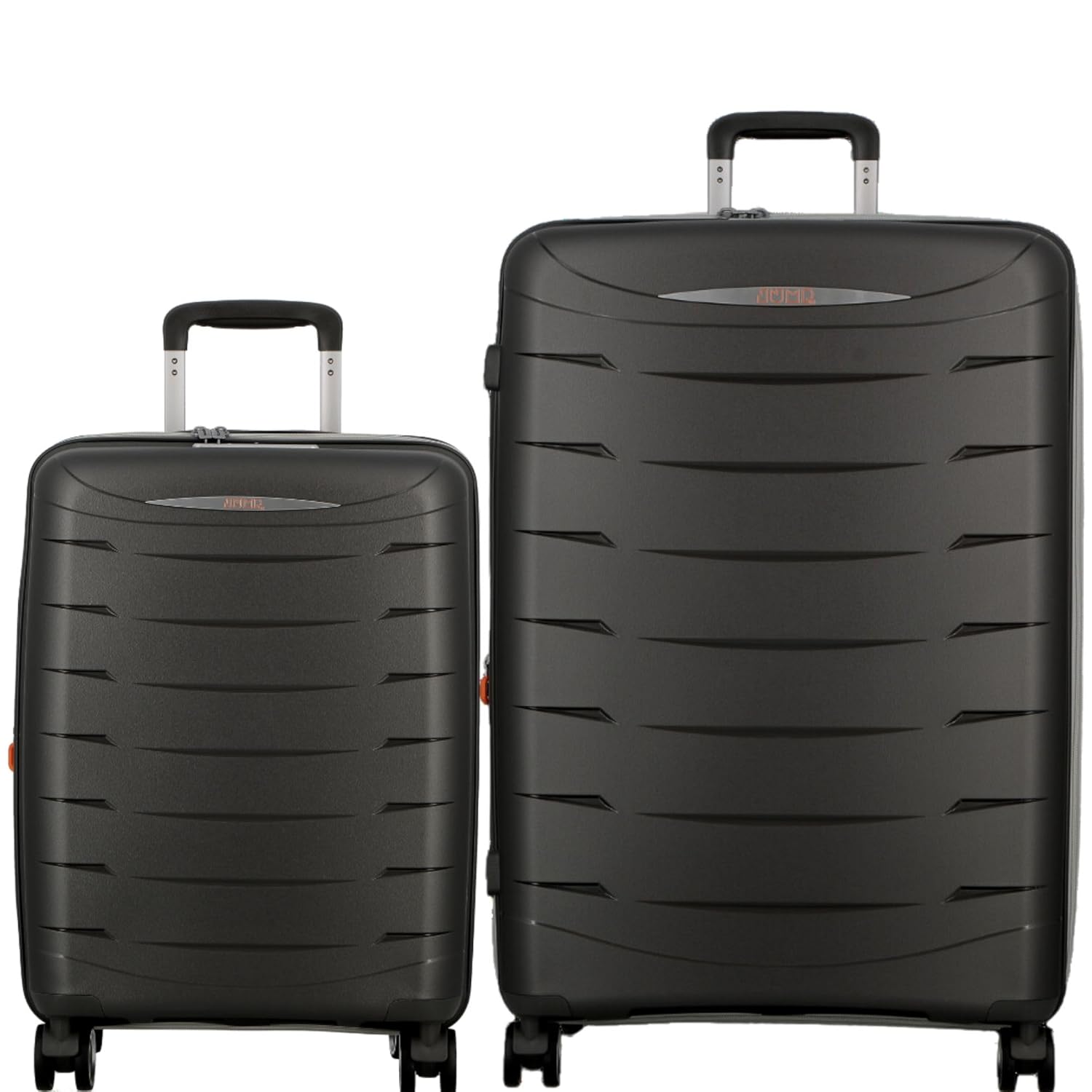 JUMP FURANO 2 Carbon Black-Set of 2- Large & Cabin-76,55 cm Expandable Hardsided 8 Wheel Luggage with TSA Lock
