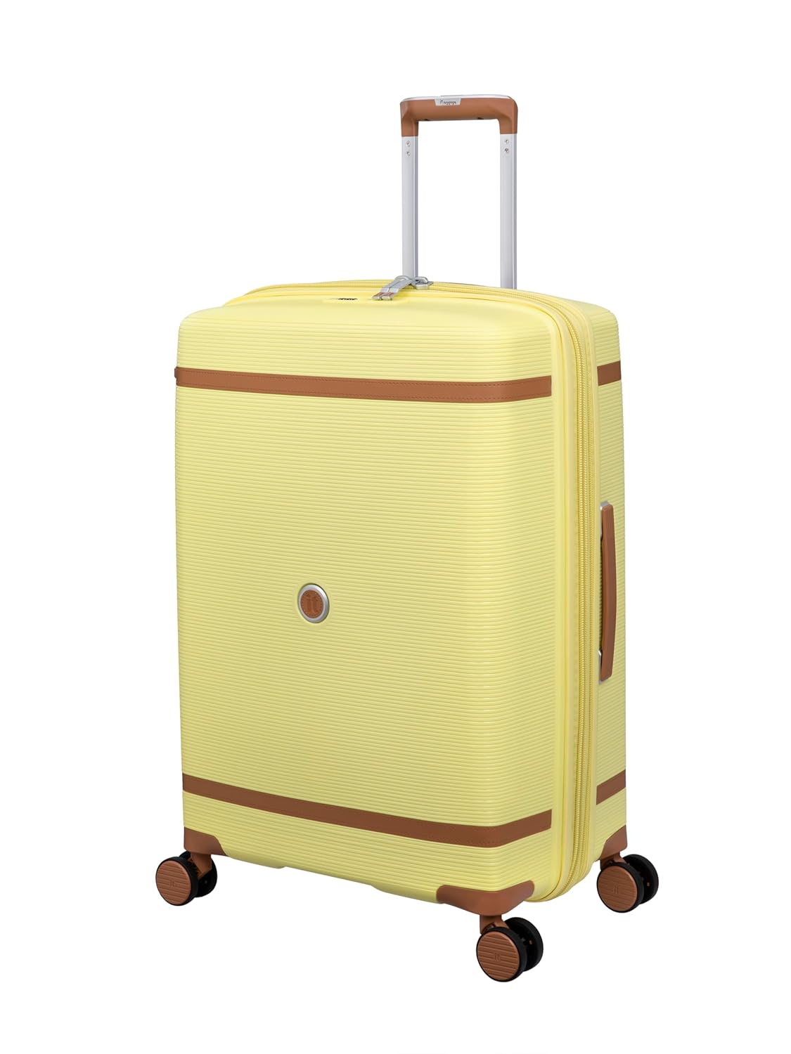 it luggage-Illustrious-Soft Yellow-24 inches-Medium-Expandable Hard Case Beautiful Interior Check-in Luggage 8 Wheel Trolley Bag