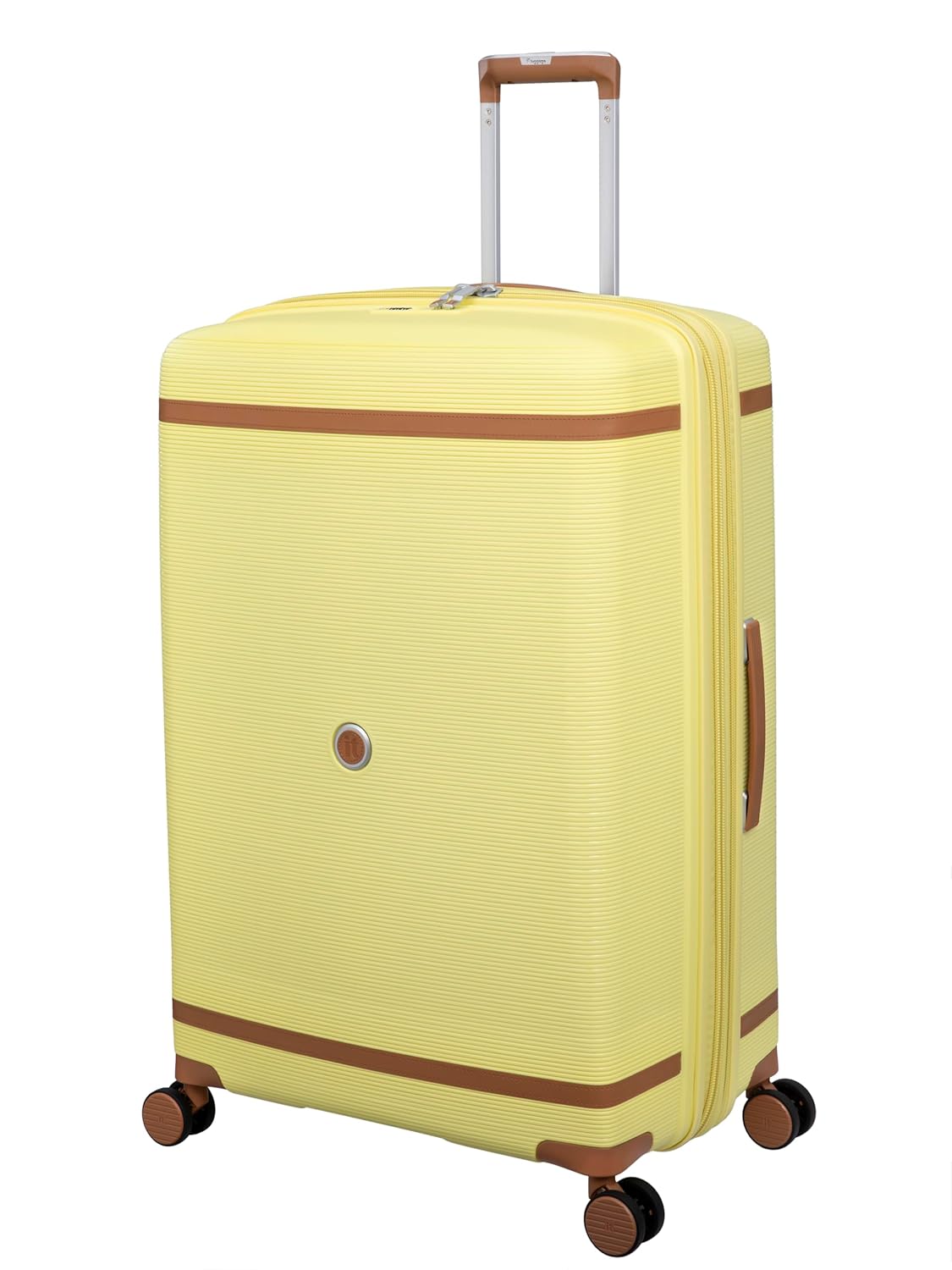 it luggage Illustrious Soft Yellow-Large-28 inches Expandable Check-in Luggage Hard Case Beautiful Interior 8 Wheel Trolley Bag